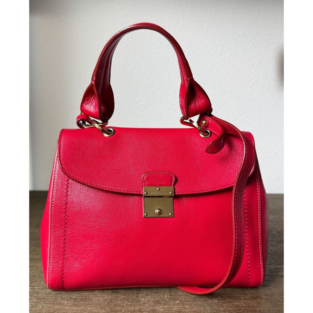 Marc Jacobs Bag The 1984 Mini Satchel Flame Red Leather Crossbody